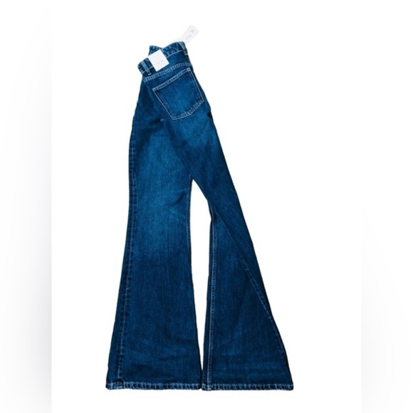 Zara flare leg high rise hi waist‎ hi rise full length jeans size 34/2 new - Picture 12 of 16